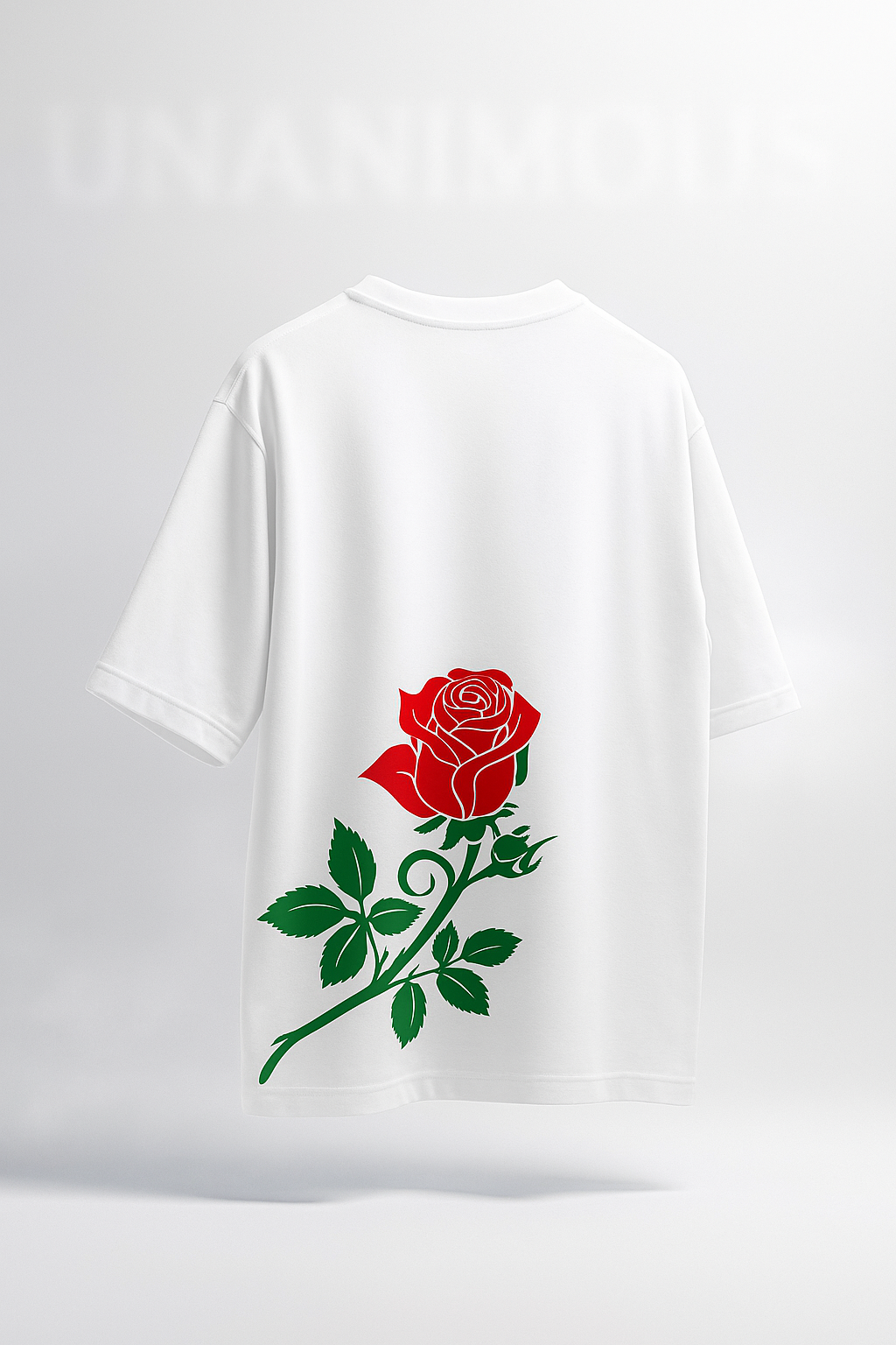 UNANIMOUS RED ROSE OVERSIZED T SHIRT
