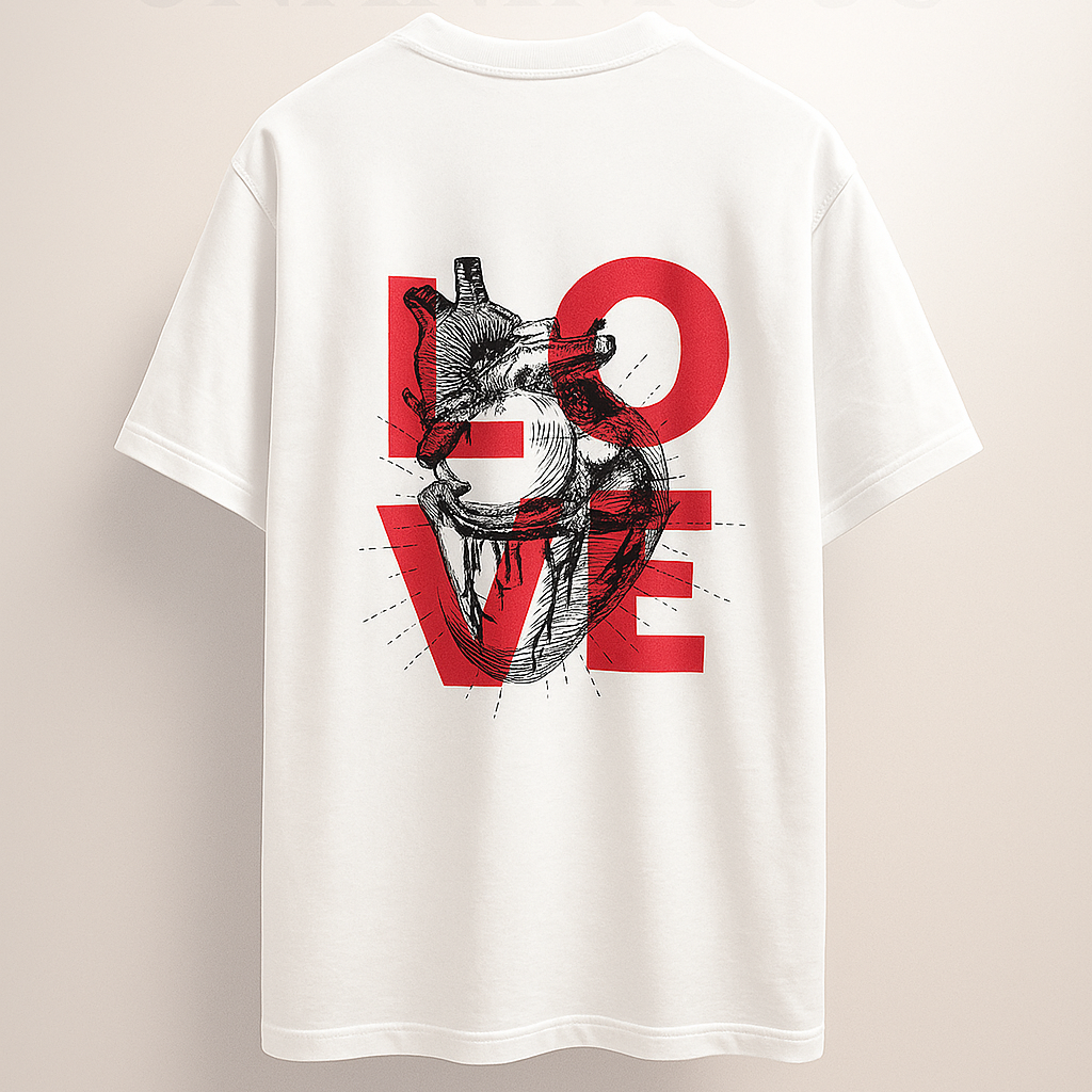 OVER SIZED T SHIRT LOVE HERAT