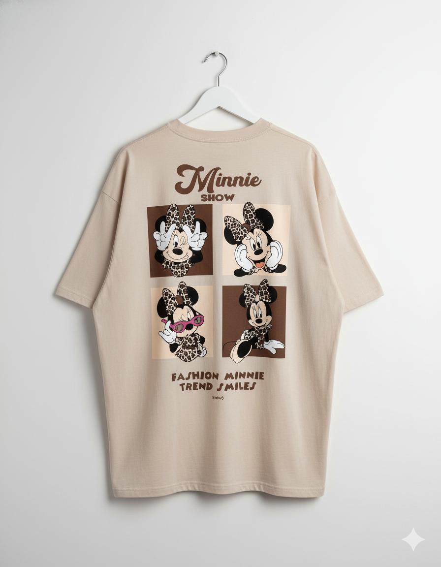 OVER SIZED T SHIRT BIEGE MINNIE MOUSE